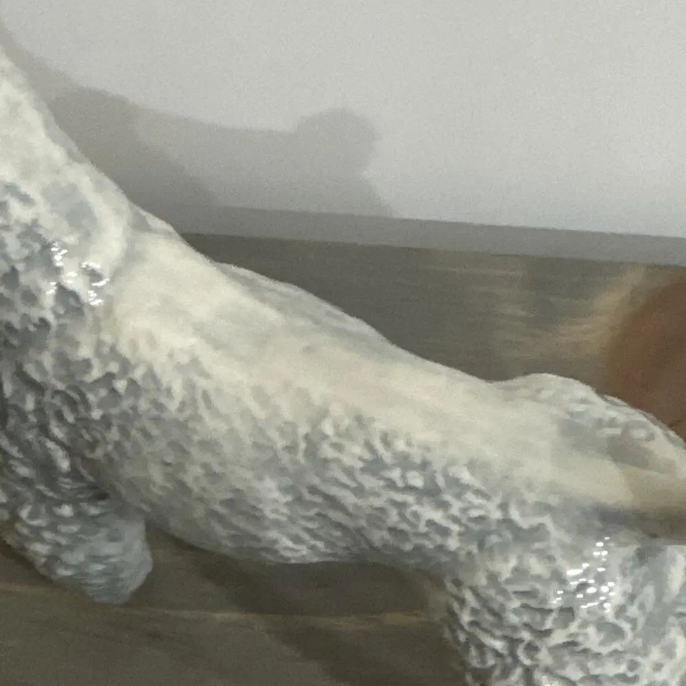 Excellent KERAMOS Wien Vienna Austria Blue STANDARD POODLE Dog Figurine Rare